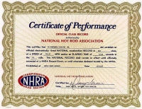NHRA National Record